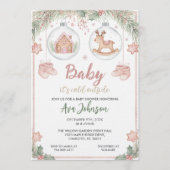 Gingerbread House Ornament Baby Shower Invitation 招待状 (正面)