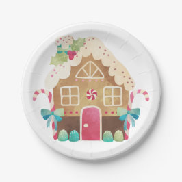 Gingerbread House Paper Plates ペーパープレート
