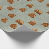 Gingerbread House Pattern Wrapping Paper ラッピングペーパー (角)