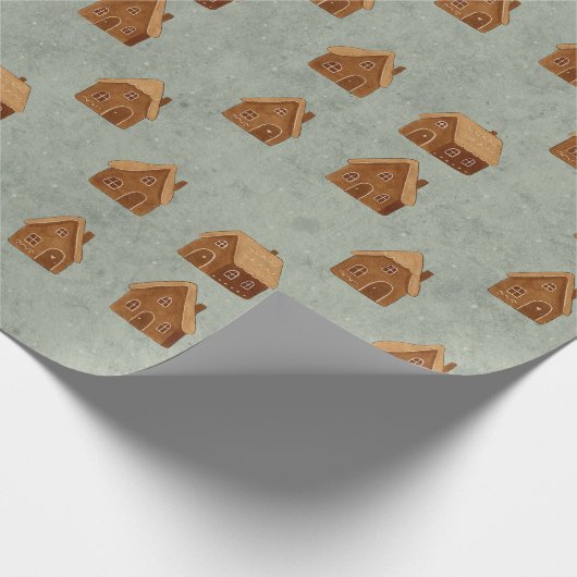 Gingerbread House Pattern Wrapping Paper ラッピングペーパー (角)