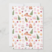 Gingerbread House Pink Merry Christmas シーズンカード (裏面)