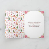 Gingerbread House Pink Merry Christmas シーズンカード (内部)