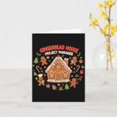 Gingerbread House Project Manager Cookie Baking Fu カード (黄色い花)