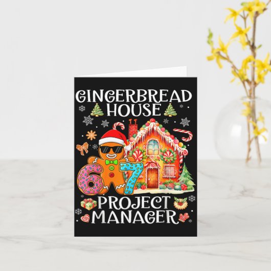 Gingerbread House Project Manager Decorating Bakin カード (黄色い花)