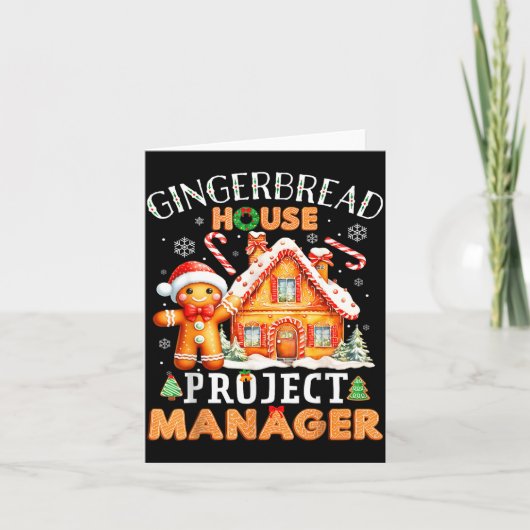 Gingerbread House Project Manager Decorating Bakin カード (正面)
