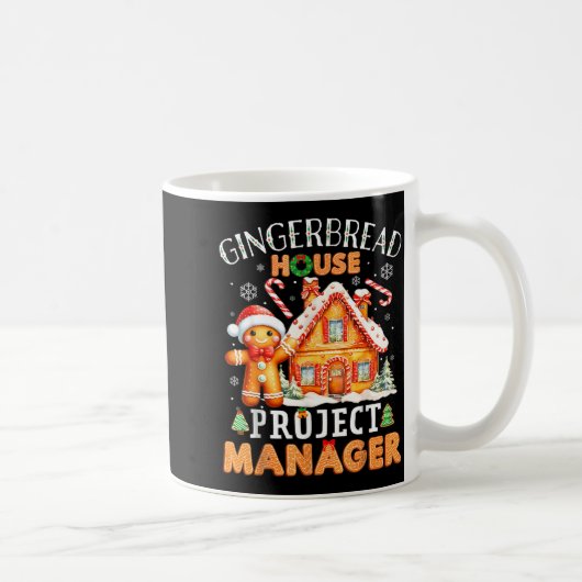 Gingerbread House Project Manager Decorating Bakin コーヒーマグカップ (右)