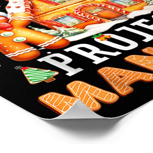 Gingerbread House Project Manager Decorating Bakin ポスター (角)