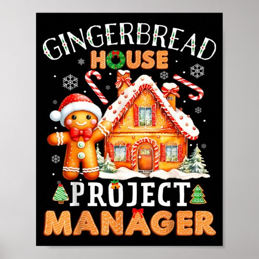 Gingerbread House Project Manager Decorating Bakin ポスター (正面)
