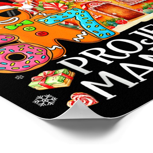 Gingerbread House Project Manager Decorating Bakin ポスター (角)