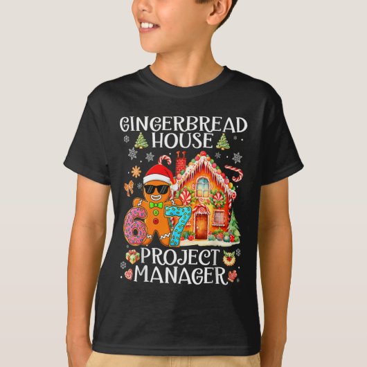 Gingerbread House Project Manager Decorating Bakin Tシャツ (正面)