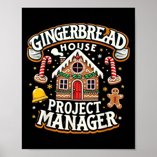 Gingerbread House Project Manager Xmas Decorating  ポスター (正面)