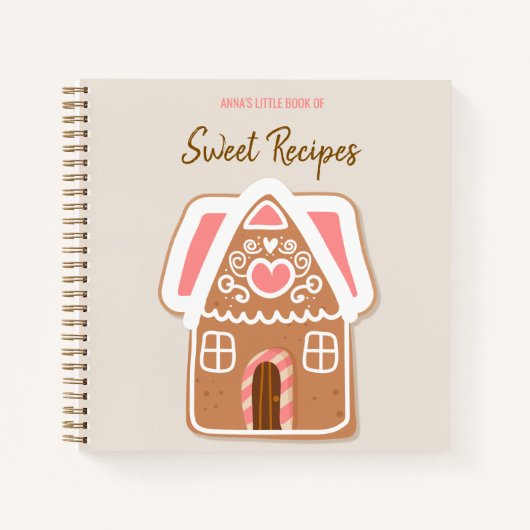 Gingerbread House Recipe Notebook ノートブック (正面)