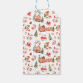 Gingerbread House Red Merry Christmas ギフトタグ (裏面)