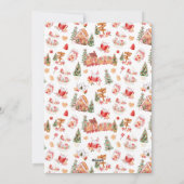 Gingerbread House Red Merry Christmas シーズンカード (裏面)