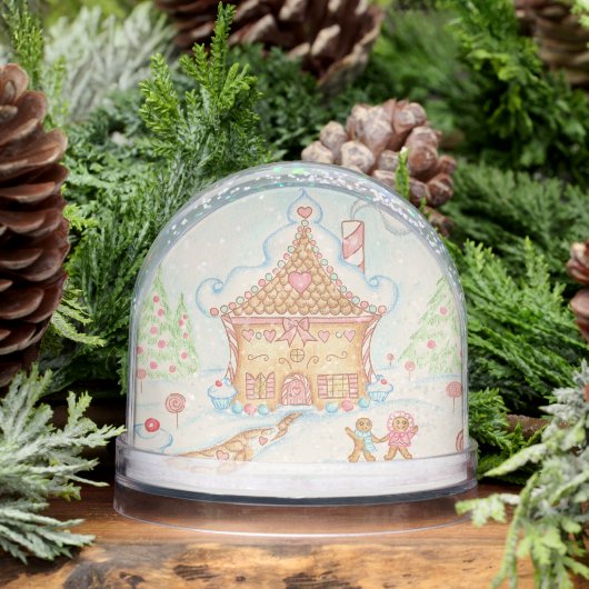 Gingerbread House Snow Globe  (冬)