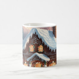 Gingerbread House Snowy Christmas Scene コーヒーマグカップ