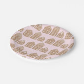 Gingerbread House Village Illustration ペーパープレート (アングル)