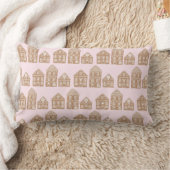 Gingerbread House Village Illustration ランバークッション (ブランケット)