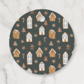 Gingerbread House Winter Boy Baby Shower フェイバータグ (裏面)