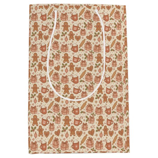 Gingerbread Joy ミディアムペーパーバッグ (正面)