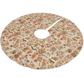 Gingerbread Joy Christmas Tree Skirt ブラッシュドポリエステルツリースカート (アングル)