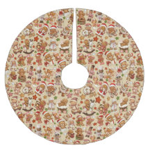 Gingerbread Joy Christmas Tree Skirt