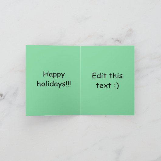 Gingerbread kerst カード (内部)