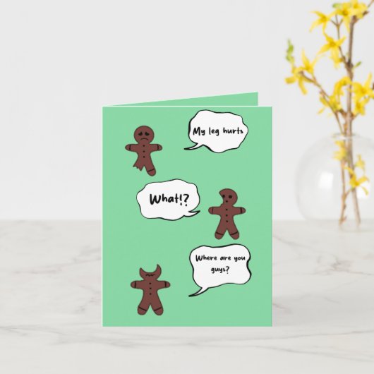 Gingerbread kerst カード (黄色い花)