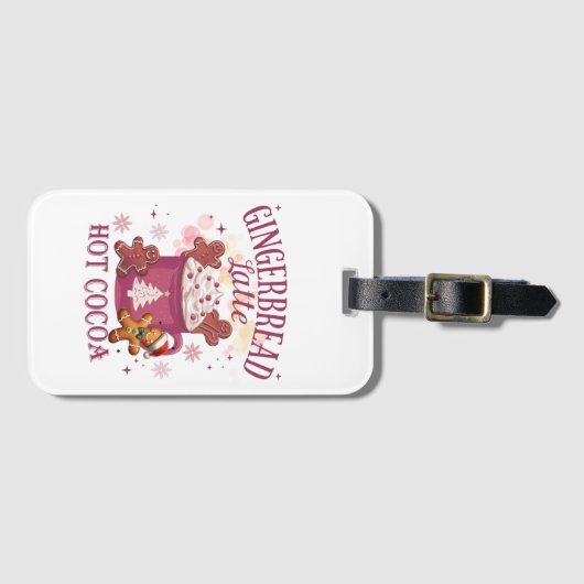 Gingerbread latte hot cocoa christmas ラゲッジタグ (正面横)