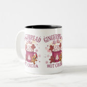 Gingerbread latte hot cocoa christmas Baby Blanket ツートーンマグカップ (正面左)