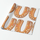 Gingerbread Letter U Monogram Holiday Cookie ラッピングペーパー (アンロールド)