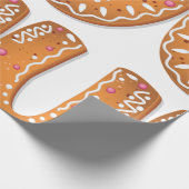 Gingerbread Letter U Monogram Holiday Cookie ラッピングペーパー (角)
