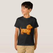 Gingerbread Long Hair Dachshund Christmas Pajama T Tシャツ (正面フル)
