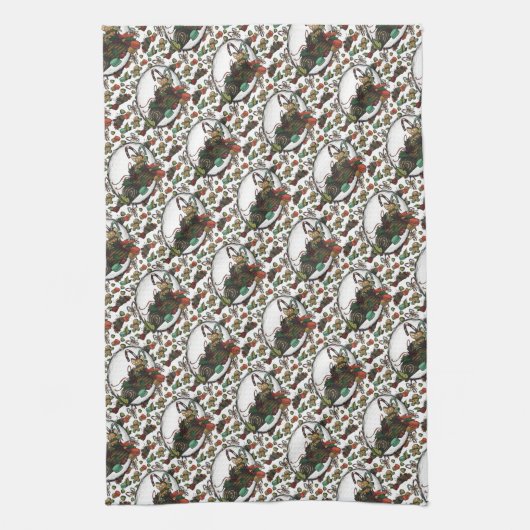 Gingerbread Man キッチンタオル (縦)