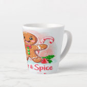 Gingerbread Man and Candy Cane Christmas Mug カフェラテマグ (右アングル)