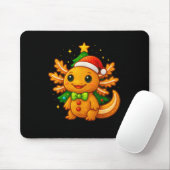 Gingerbread Man Axolotl Santa Hat Christmas Tree  マウスパッド (マウス)