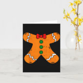 Gingerbread Man Body Costume For Halloween Or Chri カード (黄色い花)