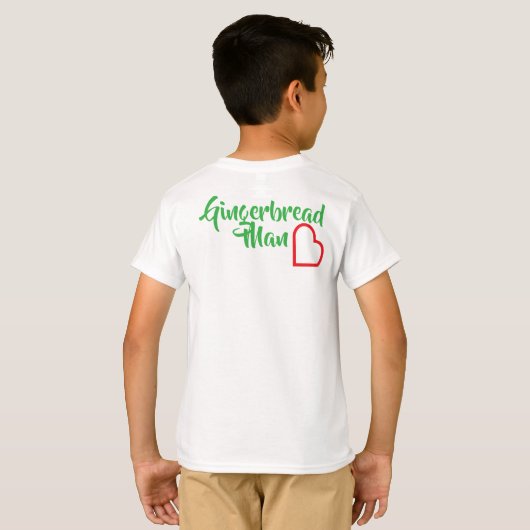 GingerBread man, candy camera, Pixel Art  Tシャツ (裏面フル)