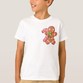 GingerBread man, candy camera, Pixel Art  Tシャツ (正面)
