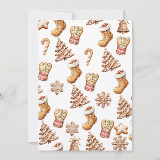 Gingerbread Man | Christmas Baby Shower  招待状 (裏面)