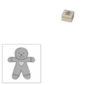 GingerBread Man Christmas Cookie ラバースタンプ (押印)