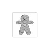 GingerBread Man Christmas Cookie ラバースタンプ (インプリント)