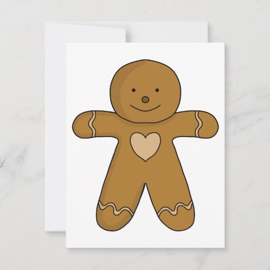 GingerBread Man Christmas Cookie 出欠カード (正面)