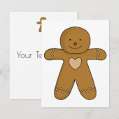 GingerBread Man Christmas Cookie 出欠カード (正面/裏面)