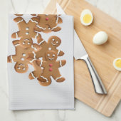 Gingerbread Man Christmas Cookie Holiday Baking  キッチンタオル (四つ折り)