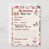 Gingerbread Man Christmas Letter to Santa 招待状 (正面)