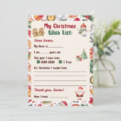 Gingerbread Man Christmas Letter to Santa 招待状 (スタンド正面)