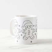 Gingerbread Man Christmas Mug – Simple Holiday Des コーヒーマグカップ (正面左)