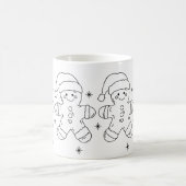 Gingerbread Man Christmas Mug – Simple Holiday Des コーヒーマグカップ (中央)