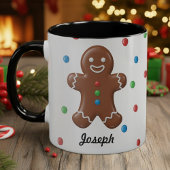 Gingerbread Man Christmas Polka Dot Holiday マグカップ